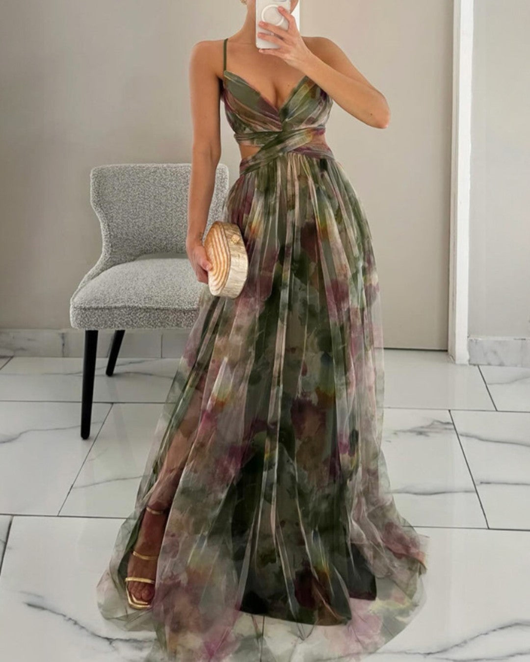 Giselle | Zauberhaftes Maxikleid mit Blumenprint
